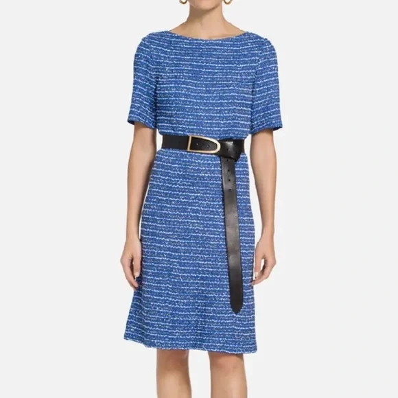 ST. JOHN COLLECTION Butterfly Ribbon Tweed Knit A-Line Dress - Picture 14 of 14